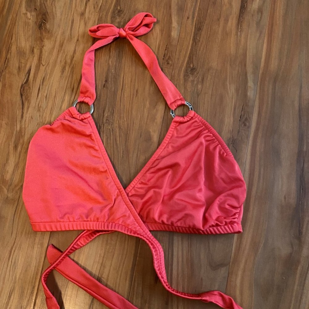 Venus Coral Halter Bikini Top size DD